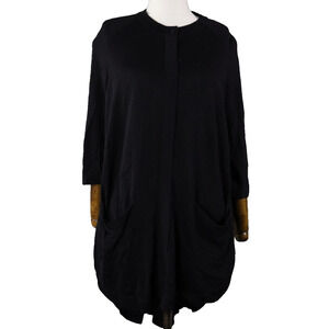 COS Casual Summer Loose Designer Tunic Sweater Dress Sz S Black‎ A004587